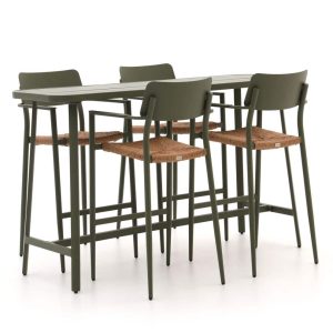 Bellagio Cino 175 cm Gartenbar-Set 5-Teilig Stapelbar