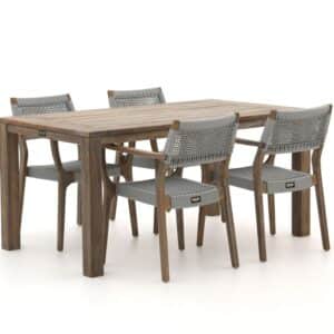 ROUGH-L Rope/ROUGH-S 160 cm Gartenmöbel-Set 5-teilig stapelbar