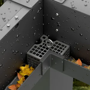 Rinnensieb für Pergola mit Lamellendach | anthrazit