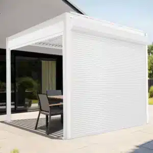 JAROLIFT Rollladen für Pergola mit Lamellendach mit Kurbelbedienung links