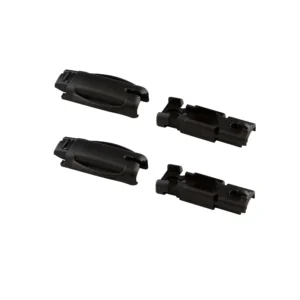 COSIFLOR Spannschuh / Schraubschuh inkl. Schrauben in der Farbe Schwarz (1 Paar). Für das COSIFLOR Schienensystem ist dieser Spannschuh / Schraubschuh optimal geeignet. Er dient zur Verspannung der Seitenführung am Fenster. Einfach Schnur einfädeln