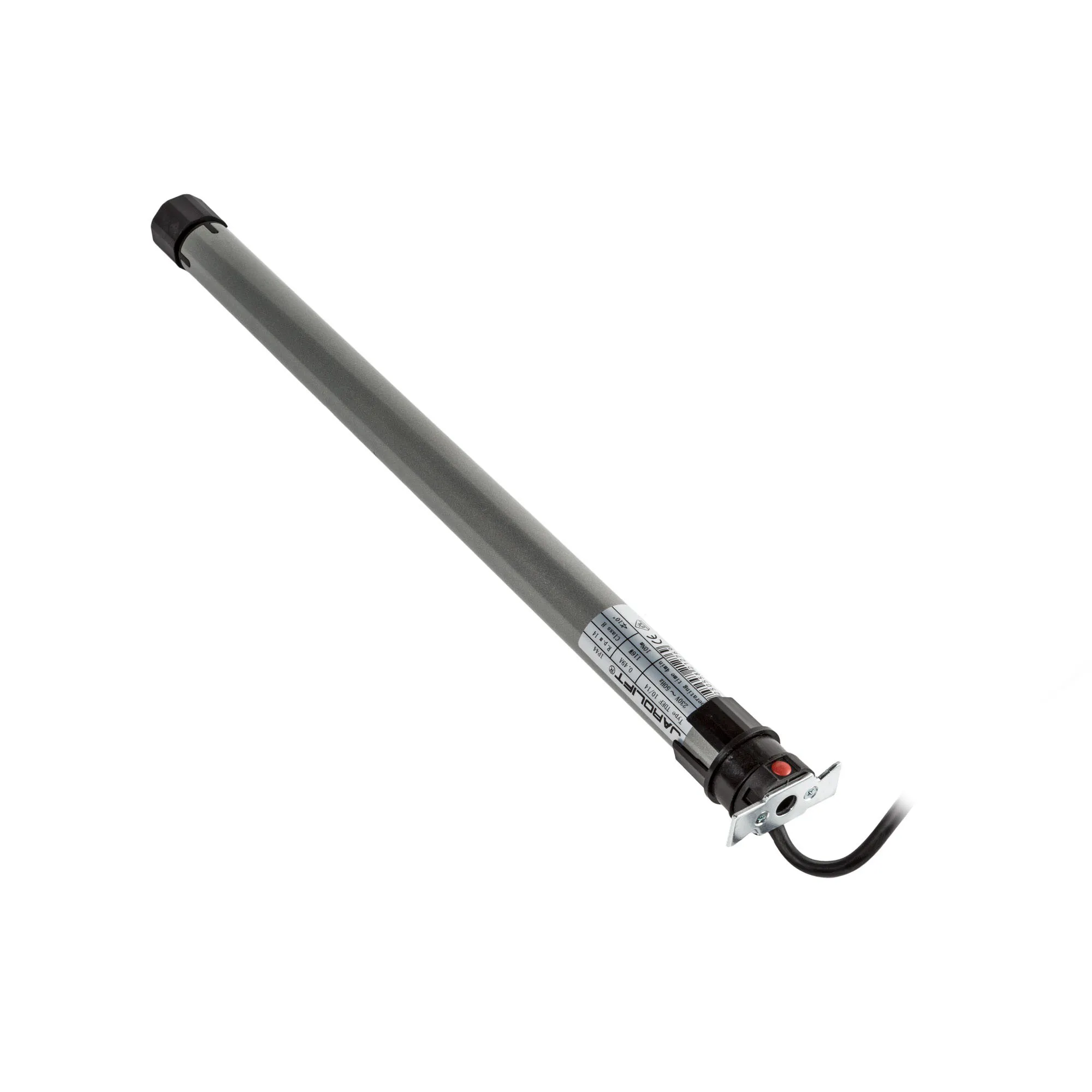 JAROLIFT Elektronischer Rollladenmotor / Rohrmotor 10/14 vom Typ TDEP (27kg Zugkraft / SW40). Mit unseren besonders starken JAROLIFT TDEP Rollladenmotoren rüsten Sie Ihren Rollladen kinderleicht auf Elektroantrieb um. JAROLIFT Rohrmotoren der TDEP Baureihe verfügen über einen Funkempfänger und eine elektrische Endabschaltung. Die Motoren / Rohrmotoren ausgelegt für Schlüsselweite 40 eignen sich