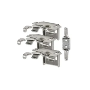 VICTORIA M Aluminium Jalousie Ersatzteil-Set für Fenster-Jalousien oder Tür-Jalousien. 3er Jalousie-Universalhalter Set inkl. Kindersicherung. Passend für alle VICTORIA M Aluminium Jalousien mit 25 mm Kopfleiste. Einfacher Wechsel defekter Teile.