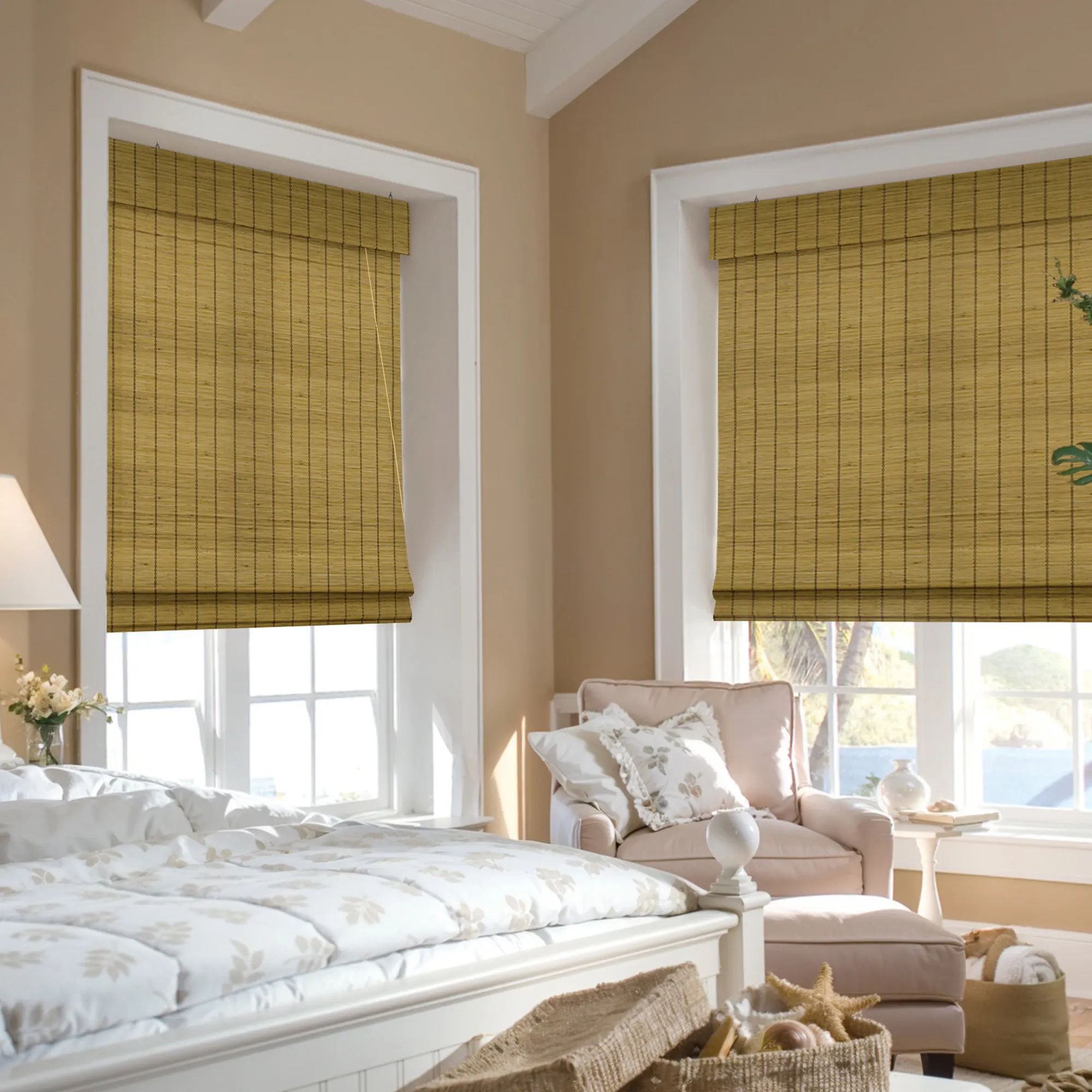 Bambus-Raffrollo in der Größe 150 x 160 cm in der Bambus-Farbe braun aus dem Hause VICTORIA M - Das perfekte Fenster-Sichtschutz-Rollo aus natürlichen Rohstoffen! VICTORIA M Bambus Raffrollos sind die natürliche Alternative im Bereich des innenliegenden Sonnenschutzes. Es ist ein