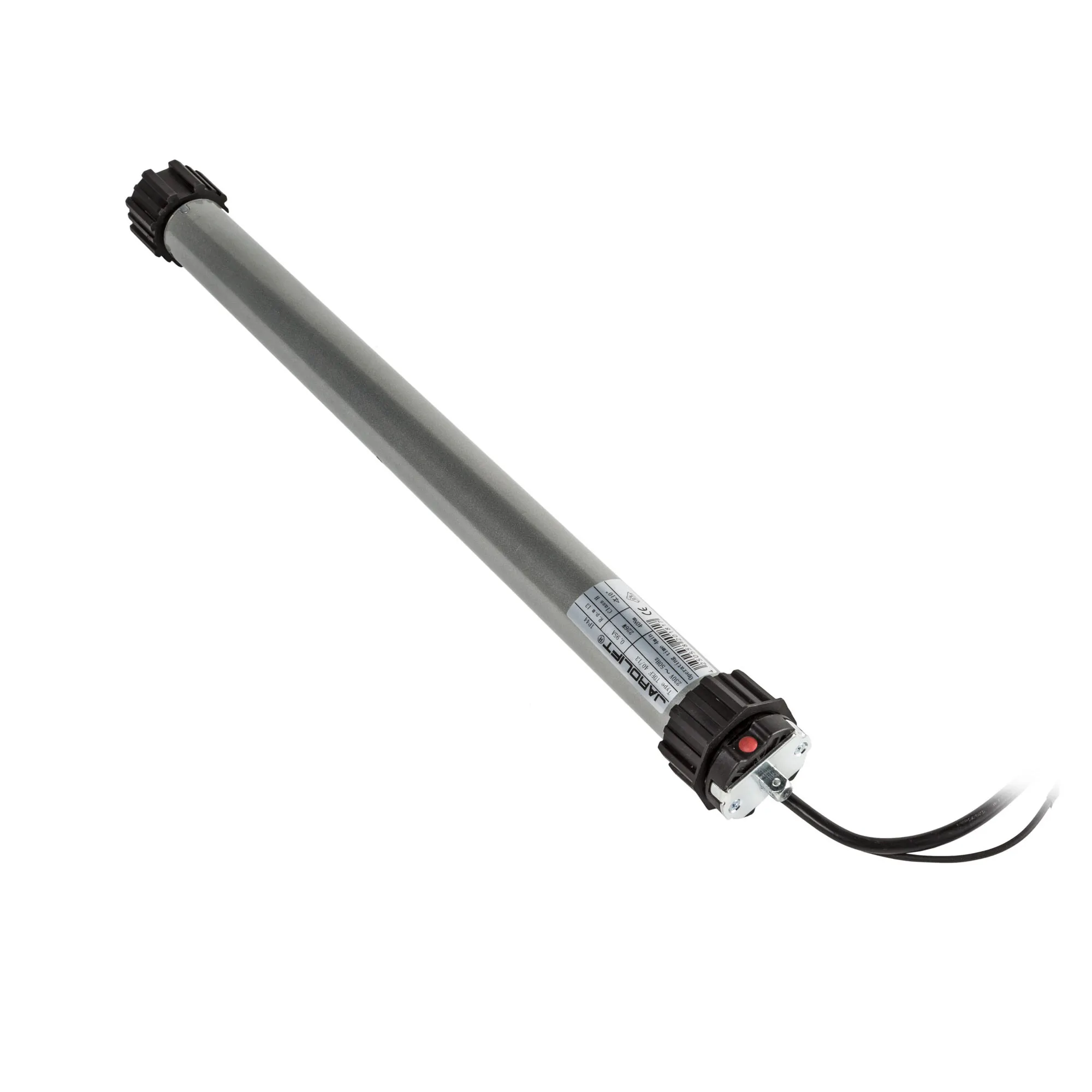 JAROLIFT Elektronischer Funk-Rollladenmotor / Rohrmotor 40/13 vom Typ TDEF (75kg Zugkraft / SW60). Mit unseren besonders starken JAROLIFT TDEF Rollladenmotoren rüsten Sie Ihren Rollladen kinderleicht auf Elektroantrieb um. Rohrmotoren der TDEF Baureihe verfügen über einen Funkempfänger und eine elektronische Endabschaltung. Die Motoren / Rohrmotoren ausgelegt für Schlüsselweite 60 eignen sich