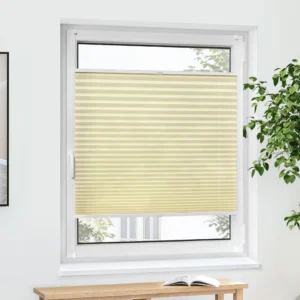 Jalousiescout Pure Plissee Basic in der Farbe Creme und der Größe 95 x 200 cm: Das leicht lichtdurchlässige Pure Plissee Basic von Jalousiescout ist eine stillvolle und zugleich praktische Sicht- und Sonnenschutzlösung. Es überzeugt durch hochwertige Materialien