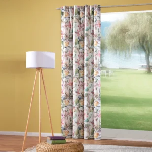 Verdi Collection Vorhang mit Schlaufenband - Blumenmuster | blickdicht