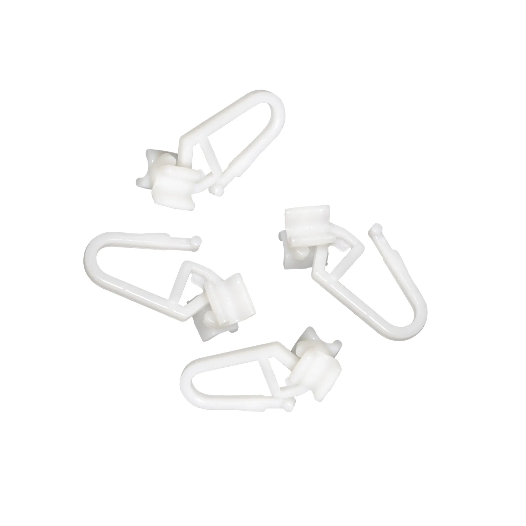 Weiße Gardinengleiter aus hochwertigem Kunststoff zur Nutzung der VICTORIA M Vorhangstange als Schiene. Die leichtläufigen Gardinengleiter lassen sich fast ohne Reibung in der Schiene bewegen und schützen Ihre Gardinen so optimal vor Abnutzung. Im Lieferumfang sind jeweils 10 Gardinengleiter pro Packung enthalten. Die Anzahl der benötigten Gardinengleiter wird einfach in die Vorhangschiene eingefädelt. An den Vorhanggleitern befindet sich jeweils ein kleiner Kunststoffhaken