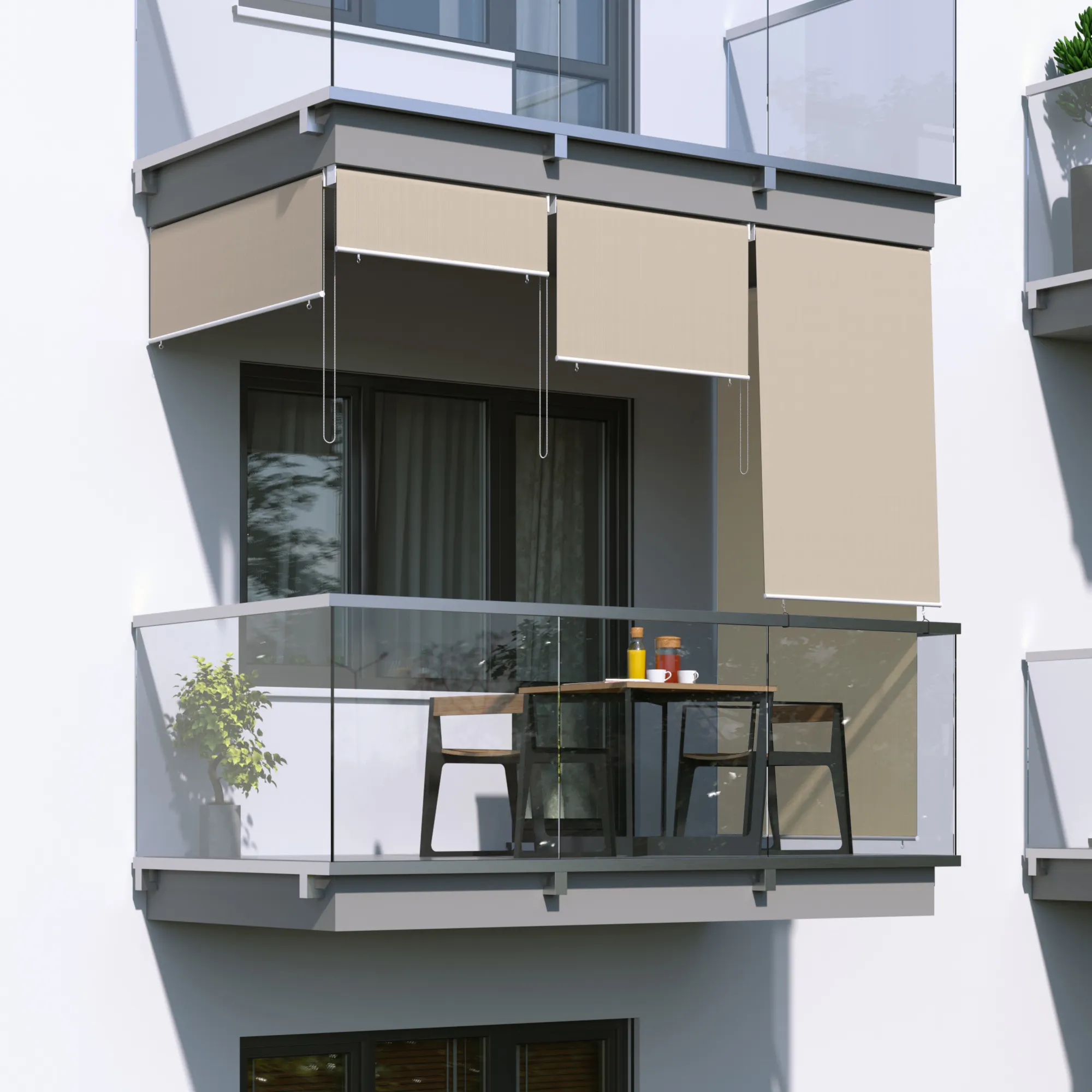 Außenrollo - Senkrechtmarkise | freihängend