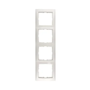4-Fach Rahmen (10148989) senkrecht/waagerecht aus dem Programm System S.1 von Berker in polarweiß.