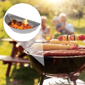 Edelstahl Brennraumteiler für 57 cm Kugelgrills. Passend für 57 cm Kugelgrills. Unterteilt den Grill in eine direkte und indirekte Zone. Komplett aus hochwertigem Edelstahl gefertigt. Inklusive Wasserbehälter – ideal für Longjobs.