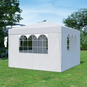 Fensterwand für Steckpavillon SP-3 | weiß | paramondo. Seitenwände für paramondo Steckpavillon SP-3. Sie erhalten die Seitenwände für den Steckpavillon SP-3 von paramondo in 4 Ausführungen: Türwand mit Reißverschluss