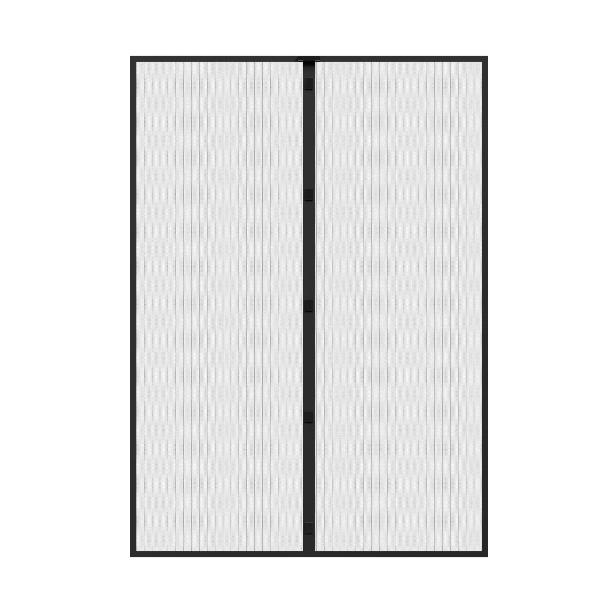 Der Fliegengitter-Magnetvorhang für Türen 140x250 cm ist aus 100 Prozent Polyestergewebe und in der Farbe Schwarz. Die Idee ist ebenso einfach wie genial. Magneten lassen den Vorhang schnell wieder zuschnappen