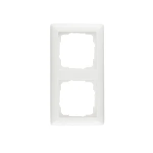 Gira Standard 55 - 2-Fach Rahmen (21203) - Abdeckrahmen / Schalterrahmen. Sie erhalten hier einen 2-Fach Rahmen aus dem Programm Standard 55 von Gira in reinweiß glänzend. Dieser Rahmen kann sowohl waagerecht als auch senkrecht verbaut werden.