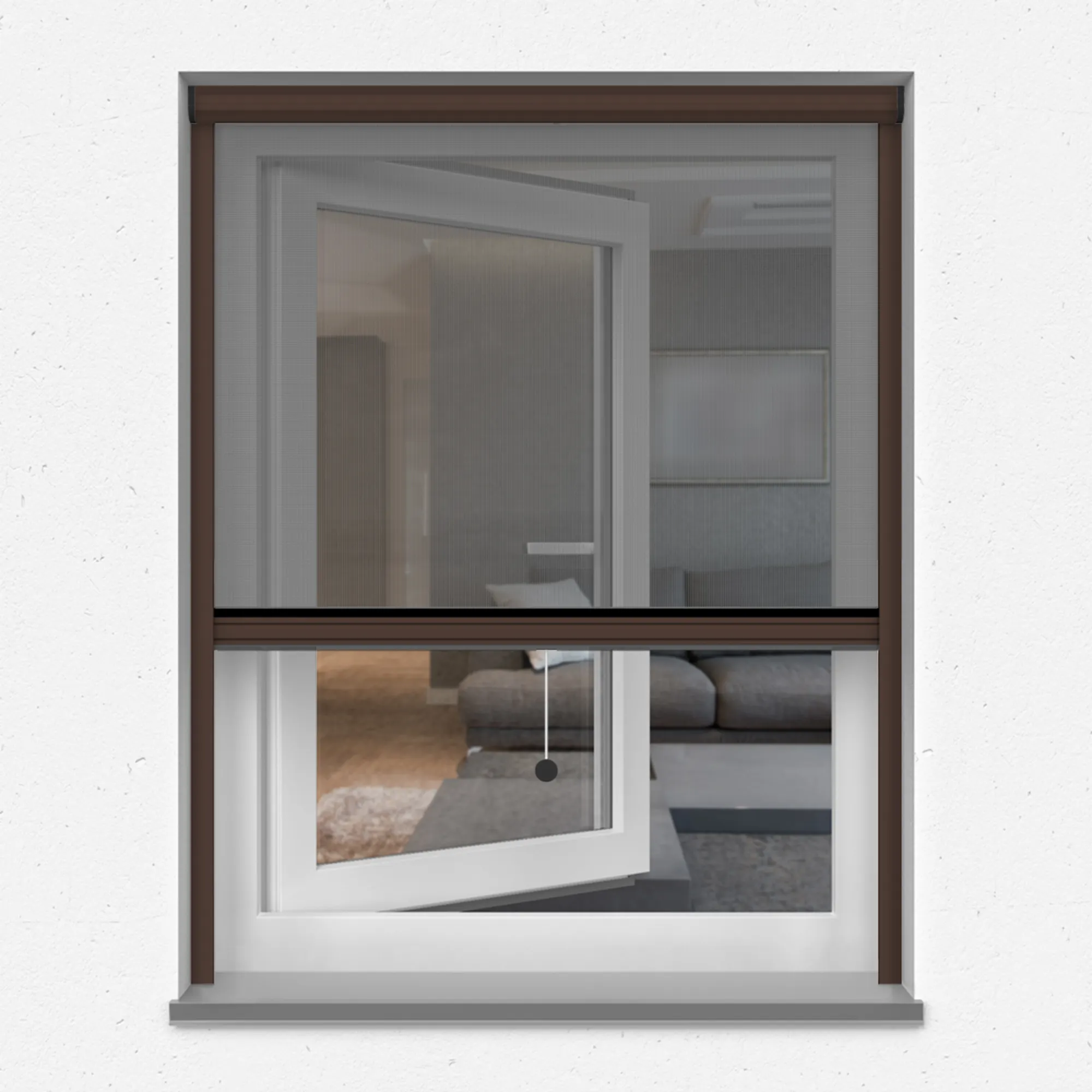 4 in 1 Insektenschutzrollo Zanzara | Rahmen: Aluminium | 160 x 180 cm