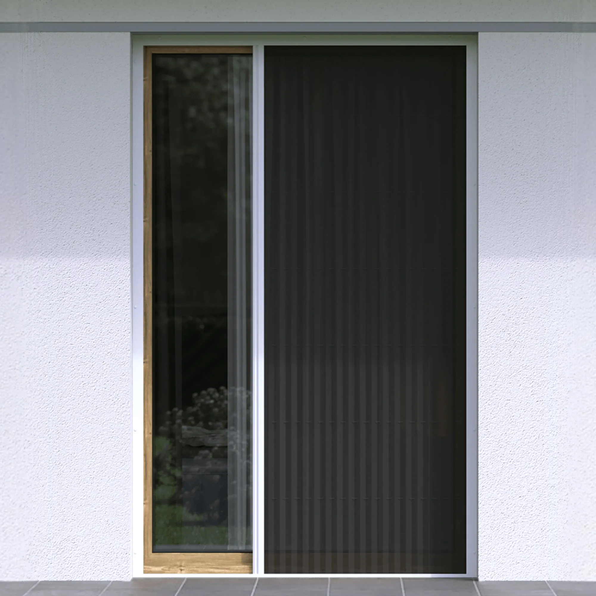 Insektenschutz-Plissee für Türen nach Maß. Millimetergenau nach deinen Angaben gefertigt. 3 verschiedene Montagemöglichkeiten zur Auswahl. Wähle aus 3 Standardfarben und optional aus der RAL-Farbpalette. Sicherer Schutz vor Insekten und Spinnen. Kinderleichtes Öffnen und Schließen.