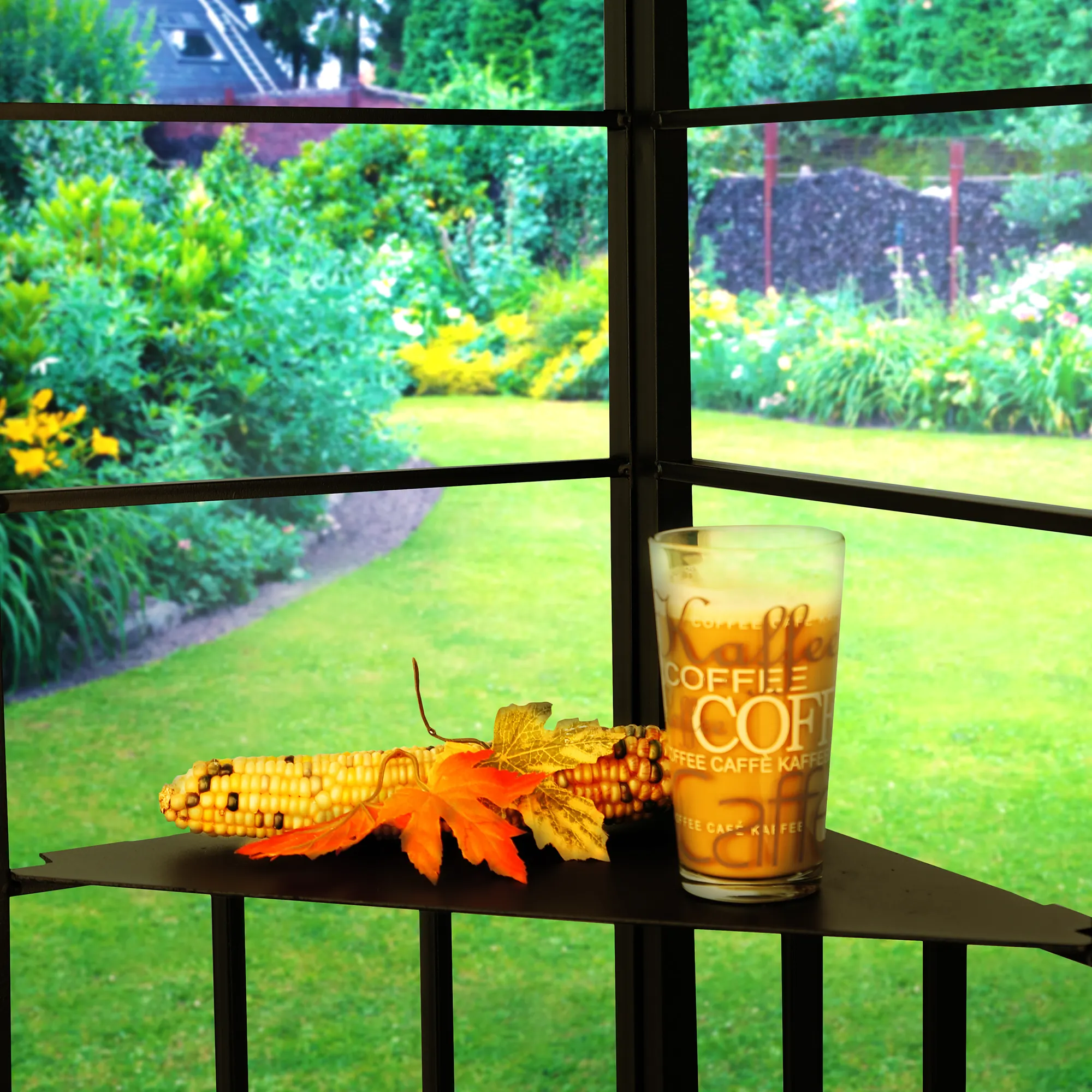 Eckablagefach für Deluxe Gartenpavillon | anthrazit