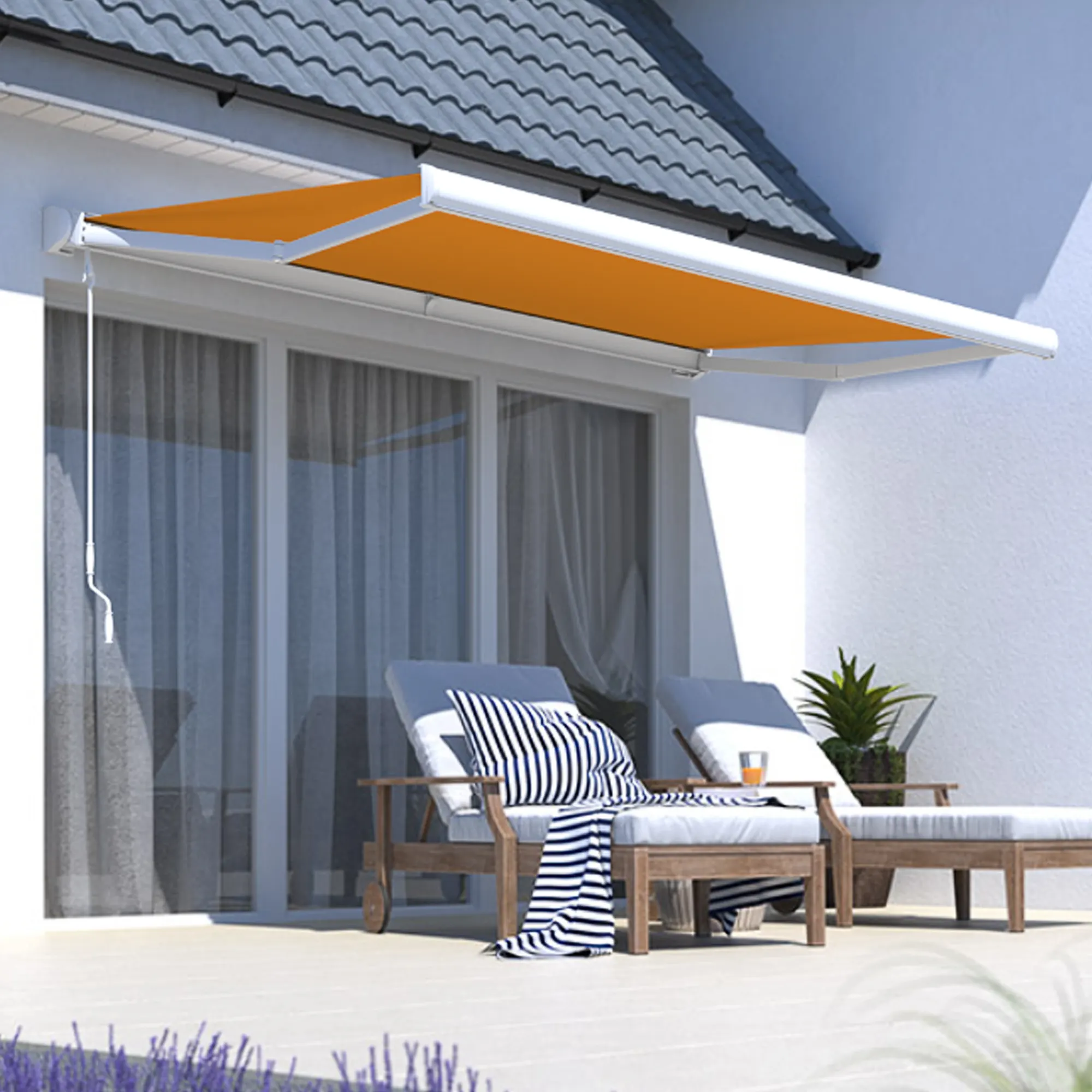 paramondo 3000 Vollkassettenmarkise nach Maß. Die paramondo 3000 ist eine maßgefertigte Vollkassetten-Markise. Mit ihren Konsolen und der stufenlosen Neigungsverstellung kann sie sowohl an der Wand als auch an der Decke montiert werden. Die Einstellung erfolgt ganz einfach über ein Schraubsystem. Alle Bauteile sind aus pulverbeschichtetem Aluminium. Das sorgt für eine ansprechende Optik und garantiert eine lange Lebensdauer. Auf Wunsch erhalten Sie die Kassettenmarkise paramondo 3000 mit verbautem Motor.