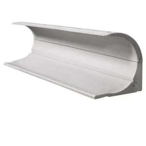 DiHa Roka-Ass Perfekt für Rollladen Rundkasten | 240mm Kastendeckel Dämmung | 3-teilige runde Kastendämmung mit einer Länge von 1000mm. Dieses Altbau-Sanierungs-System besteht aus hochwertigem Neopor mit einer Wärmeleitfähigkeit von 0