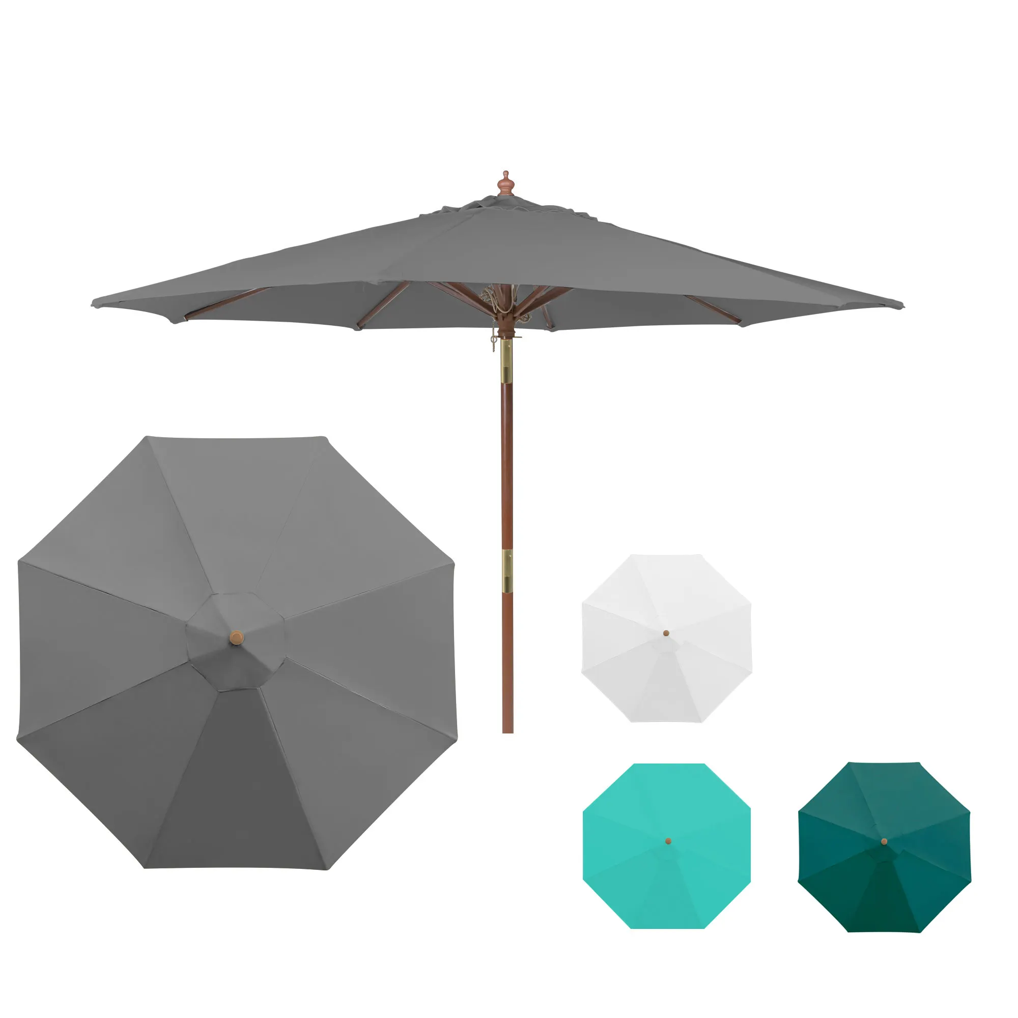 paramadera Holz-Sonnenschirm | knickbar