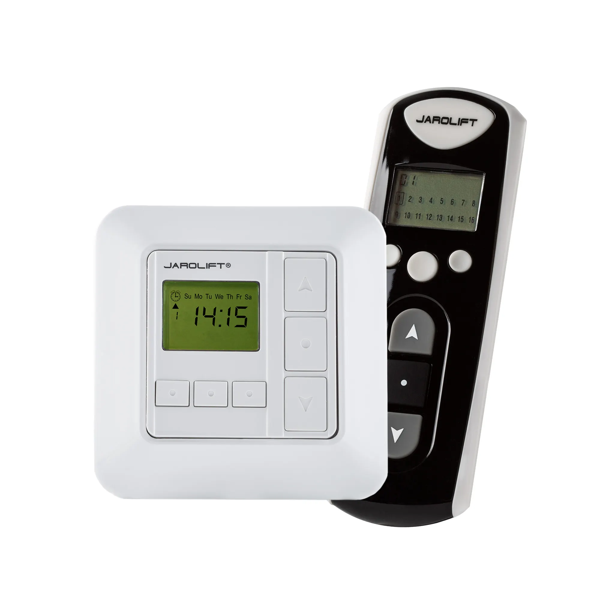 JAROLIFT SET-Angebot: JAROLIFT 16x Sevenlogic Comfort Funk TDRRT-01W inkl. 1x Funkhandsender TDRC 16! Mit dem Rohrmotor JAROLIFT 1-Kanal Sevenlogic Comfort Funkempfänger-Timer vom Typ TDRRT-01W machen Sie einen einfachen Rohrmotor zu einen Funkmotor. Steuern Sie Ihren Motor komfortabel mittels 16-Kanal Funkhandsender TDRC 16.