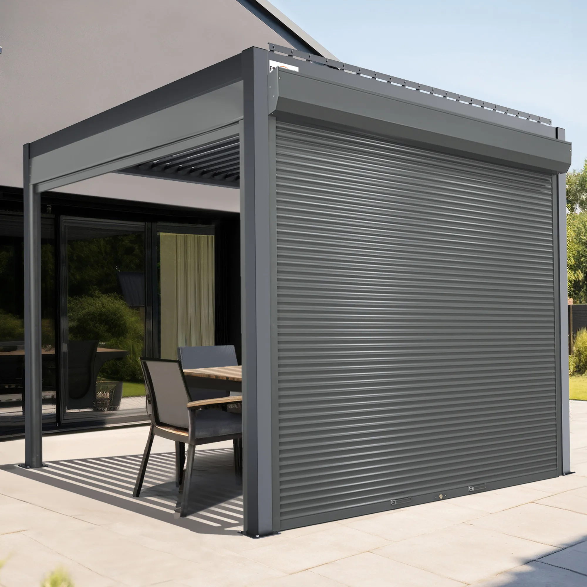 JAROLIFT Rollladen für Pergola mit Lamellendach